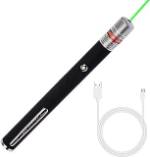 Image of a laser pointer and USB cable.